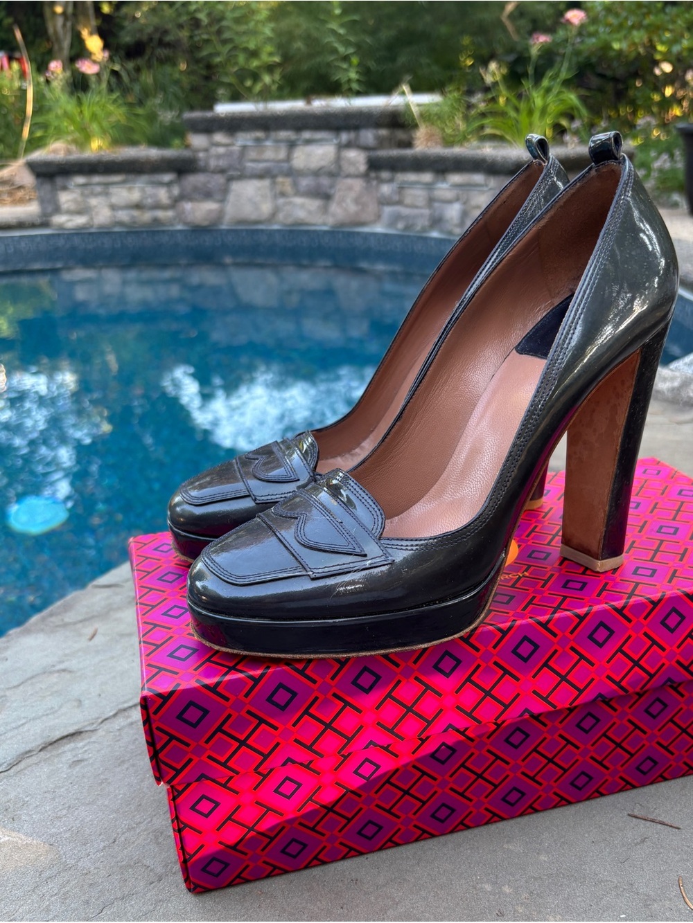 Laurence Dacade Paris Patent Leather Loafer Platform Pumps | IT 37.5 | Italy